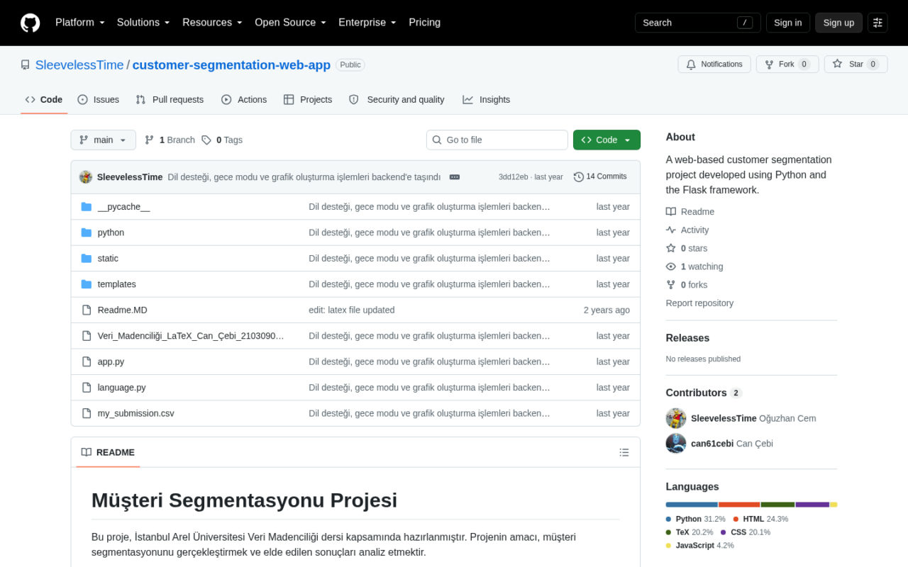 Customer Segmentation Web App