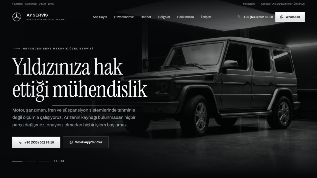 Ay Servis — Mercedes-Benz Specialist Garage Website